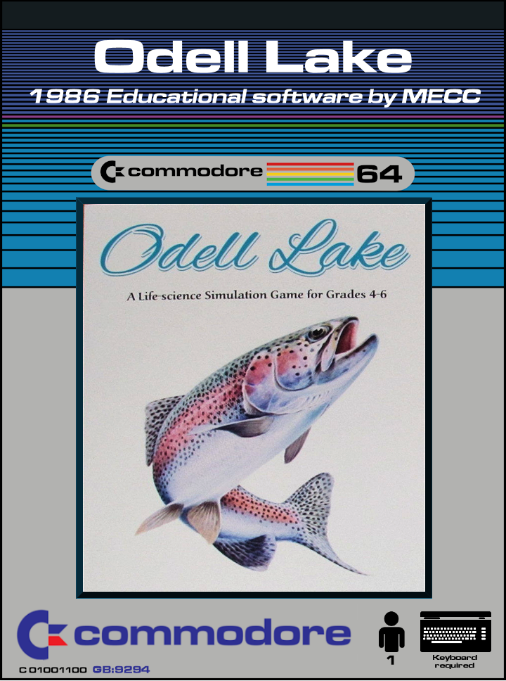 Odell Lake box art for Commodore 64